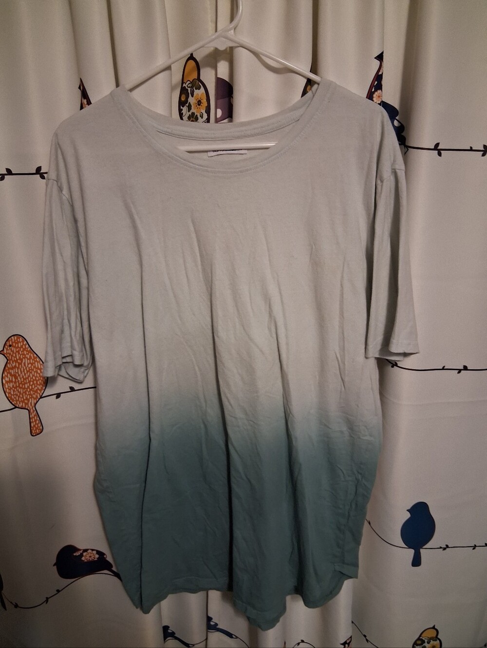 Fashion Nova Mens Ombre Short-Sleeve Tee - Light Aqua to Teal Size XL